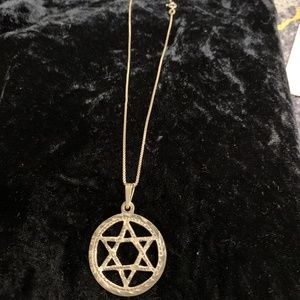 925 Silver Star of David Pendant on 925 9” L Chain.